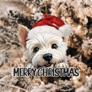 Christmas white dogs wallpaper