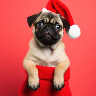 Preppy Christmas dogs wallpaper