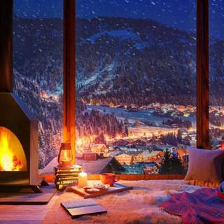 Winter aesthetic cozy wallpaper