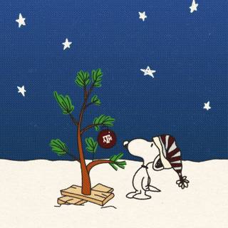 Snoopy winter blue wallpaper