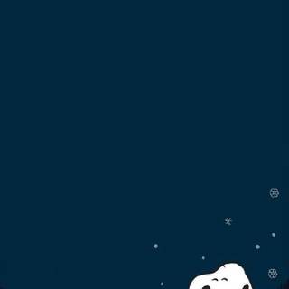 Snoopy winter blue wallpaper