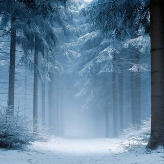 Winter gate forest wallpaper
