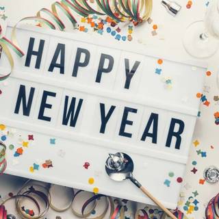 Happy New Year colors wallpaper