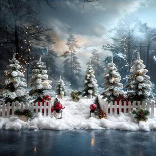 Winter woodland scenes wallpaper