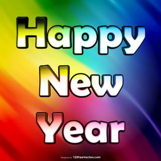 Happy New Year colors wallpaper