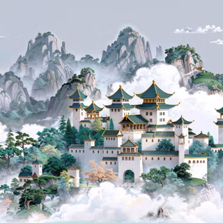 Winter art Asia wallpaper