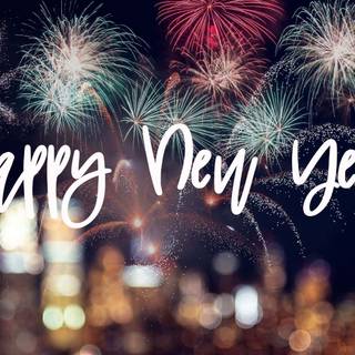 Happy New Year frireworks aesthetic wallpaper