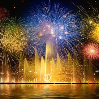 Happy New Year frireworks aesthetic wallpaper