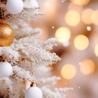 Christmas white aesthetic wallpaper