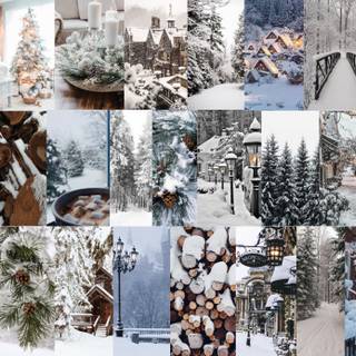 Christmas white aesthetic wallpaper