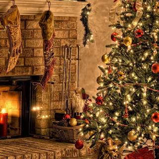 Christmas tree PC wallpaper