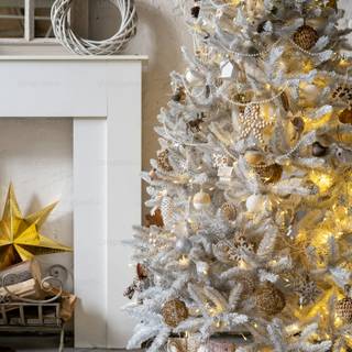 Christmas tree indoor wallpaper