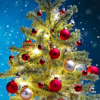 Christmas tree Android wallpaper