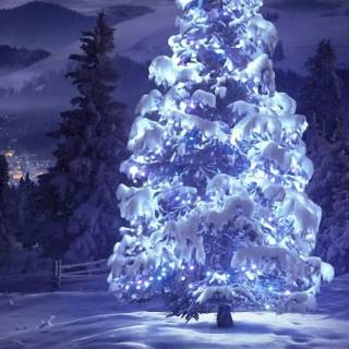 Christmas tree Android wallpaper