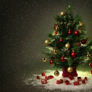Christmas tree PC wallpaper