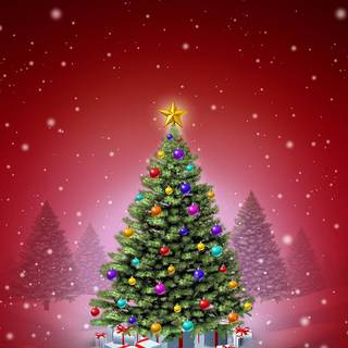 Christmas tree Android wallpaper