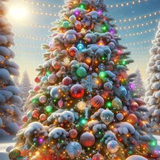 Christmas tree Android wallpaper