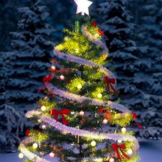 Christmas tree Android wallpaper
