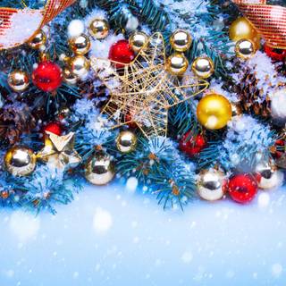 Christmas tree lights 4k wallpaper