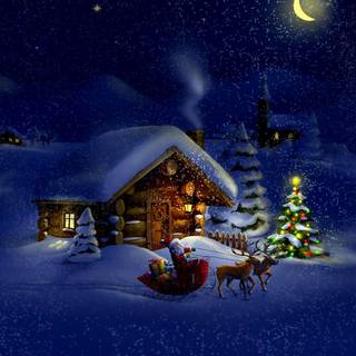 Christmas tree Android wallpaper