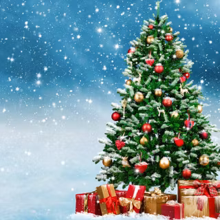 Christmas tree PC wallpaper