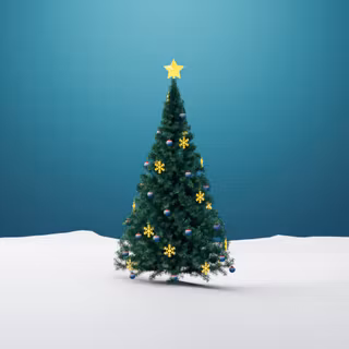 Christmas tree PC wallpaper