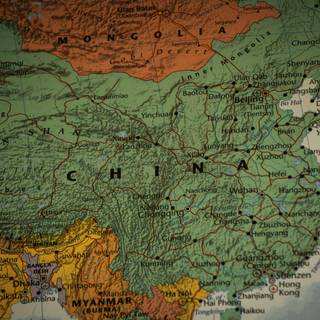 Chinese map wallpaper
