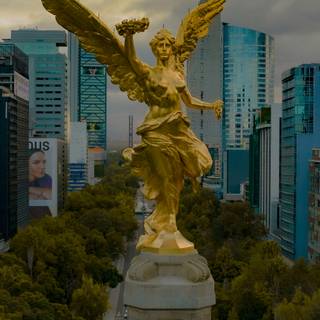 Golden angel wallpaper