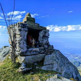 Mountain temple wallpaper