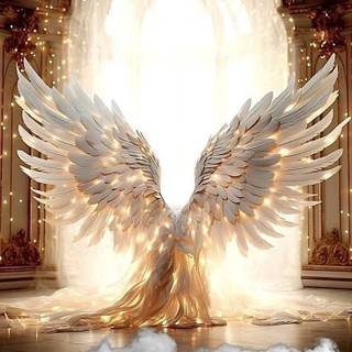 Golden angel wallpaper