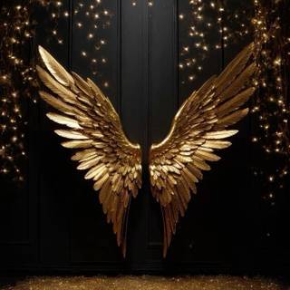 Golden angel wallpaper