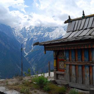 Mountain temple wallpaper