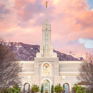 Mountain temple wallpaper