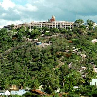 Mountain temple wallpaper