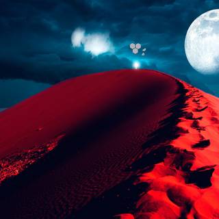 Red Moon Desert wallpaper