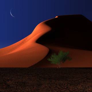 Red Moon Desert wallpaper