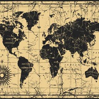 Ancient world map wallpaper