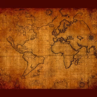 Ancient world map wallpaper