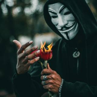 Guy with mask wallpaper