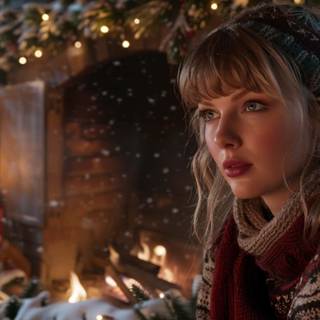 Christmas Taylor Swift laptop wallpaper