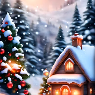 Christmas snow phone wallpaper