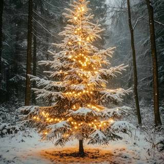 Christmas snow iPhone wallpaper