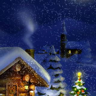 Christmas snow iPhone wallpaper