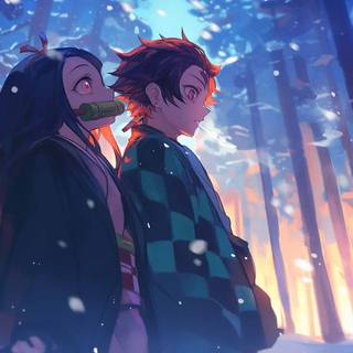 Anime winter Mac wallpaper