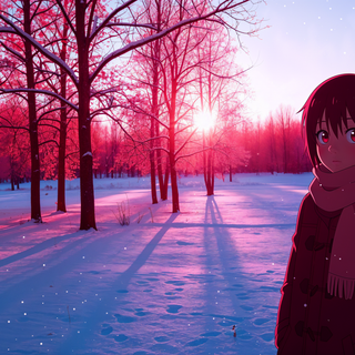 Anime winter Mac wallpaper