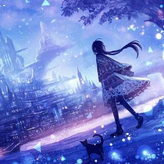 Anime winter Mac wallpaper