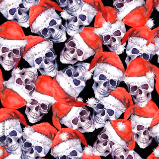 Christmas skulls wallpaper