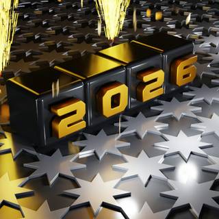 4k 2026 New Year wallpaper