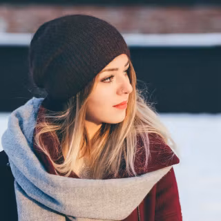 Winter girl portrait wallpaper