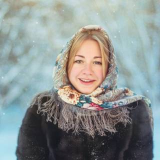 Winter girl portrait wallpaper